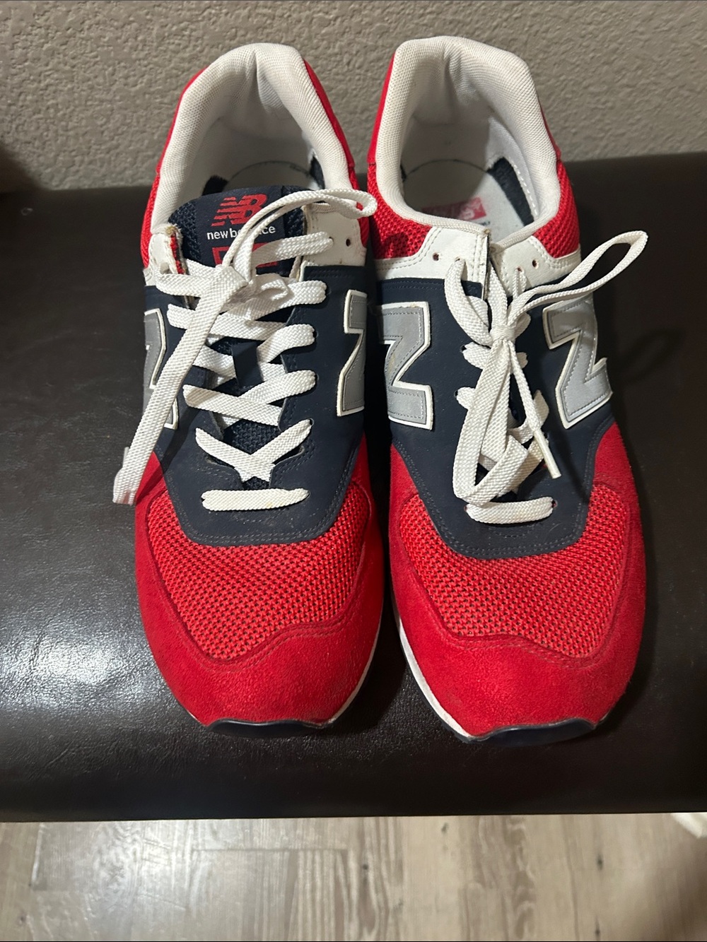 New Balance Men’s Red, Navy & White Sneakers